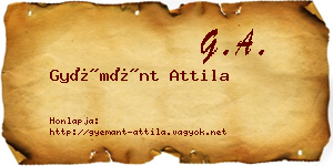 Gyémánt Attila névjegykártya