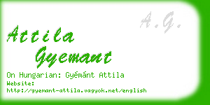 attila gyemant business card