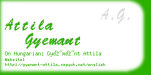 attila gyemant business card